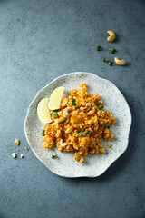 Spicy vegetarian pilau with cashew