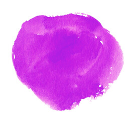 Abstract watercolor background. Hand drawn violet watercolor spot	