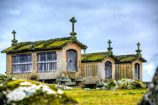 Granaries in the Village of Lindoso, Portugal