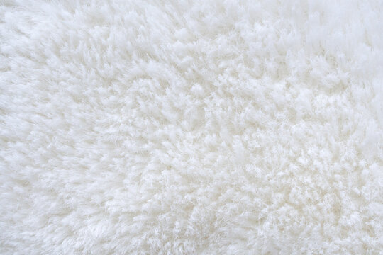 White fluffy fur fabric wool texture background