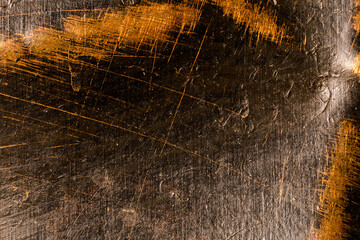 A macro fragment of the blackened embossing metal. Ultra macro photography