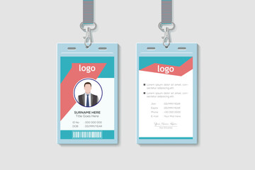 Modern Clean Graphic ID Card Design Template.  Vector Illustration
