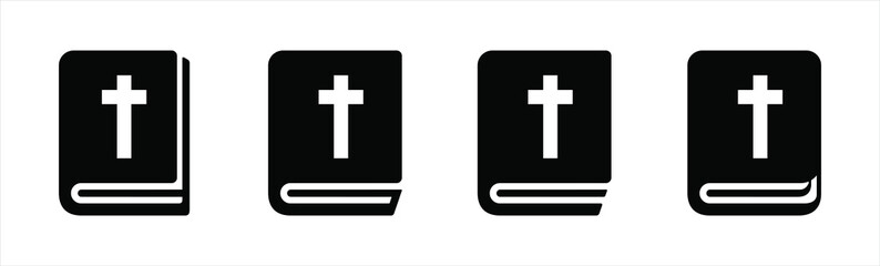 Fototapeta premium Bible Book simple icon for apps and websites. Cover Book icon set. Simple book symbol Vector illustration.