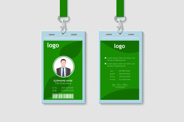 Modern Clean Graphic ID Card Design Template.  Vector Illustration