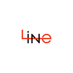 Line text, company logo design.
