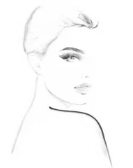 Foto op Plexiglas beautiful woman. fashion illustration. watercolor painting  © Anna Ismagilova