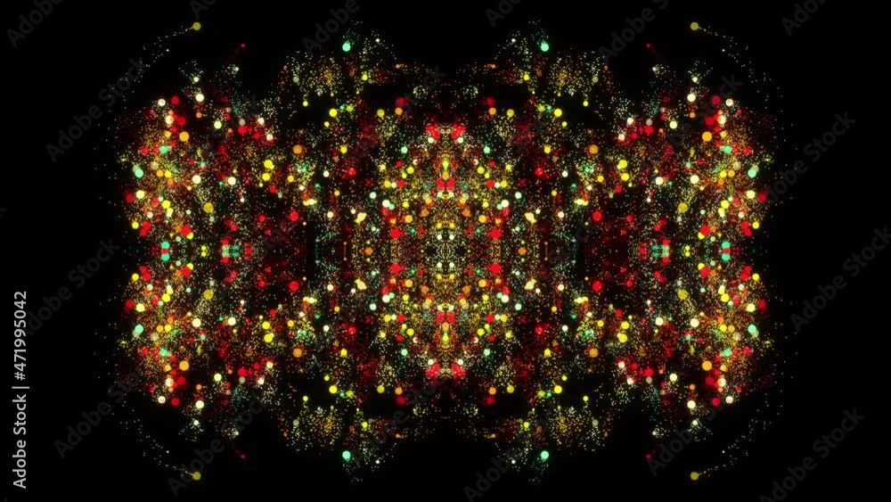 Poster bright explosion 3d render of geometric bubbles with blurred gradient. modern digital ornament for w