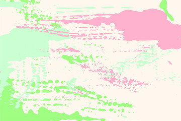  Abstract painted  background. Trendy graphic artwork for poster, cover, invitation, placard, brochure, flyer. Vector illustration with paint strokes and shapes in pastel retro colors.