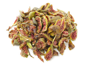 dried fig on white background 