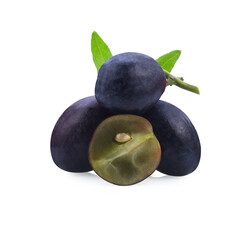 Grapes. Red grape. Grape branch isolated on white. With clipping path. Full depth of field.