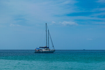 boat on the sardinian sea