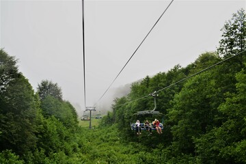 Fototapeta premium car on mountain