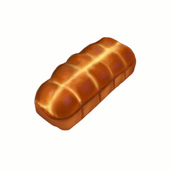 French brioche illustration.
