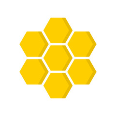 honeycomb flat icon on white background