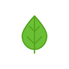 Green natural leaf drawing icon