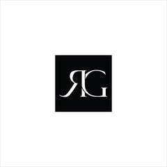 initials r g logo vector template emblem