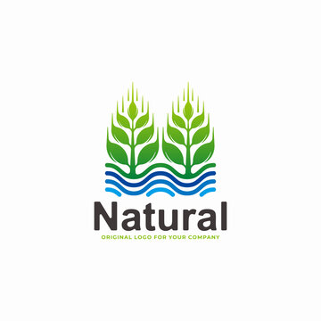Nature logo design template.