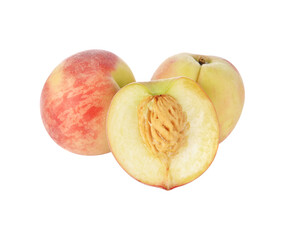 peach isolated on white background.