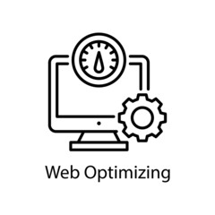 Web Optimizing vector outline Icon Design illustration. Web And Mobile Application Symbol on White background EPS 10 File