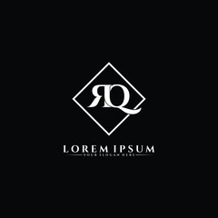 Letter RQ luxury logo design vector