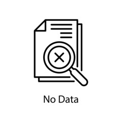 No Data vector outline Icon Design illustration. Web And Mobile Application Symbol on White background EPS 10 File