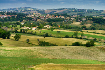 Fototapeta na wymiar Rural landscape near Cingoli and Appignano, Marche, Italy
