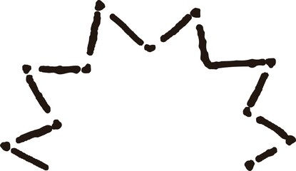 手描き　モノクロ　シンプル　線画　吹き出し　びっくり