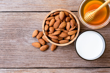 Almond milk with honey