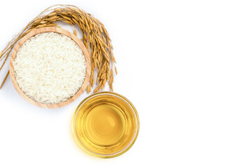 White rice and rice bran oil