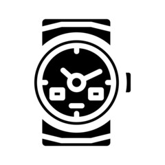diver watches glyph icon vector. diver watches sign. isolated contour symbol black illustration