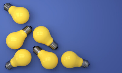 old classic light bulb in front of background - 3D Illustration