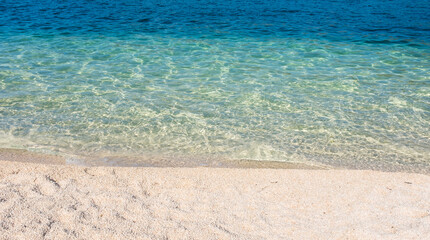 Clear blue water of Adriatic sea
