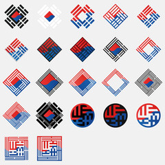 Korea Flag 22 set