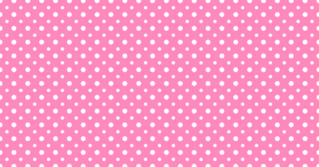 pretty cute sweet polka dots seamless pattern retro stylish vintage girly pink and white wide background concept for fashion printing