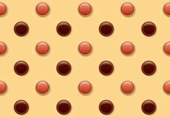 Sweet chocolate banner for Valentines Day, delicious background pattern, vector illustration 10eps