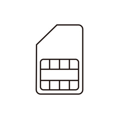 Fototapeta premium Sim card icon vector illustration symbol