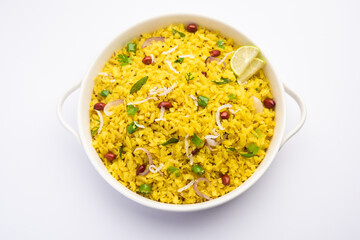 Pohe or pohe or pohaa is an indian breakfast recipe