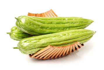 Bitter melon , Bitter gourd on white background