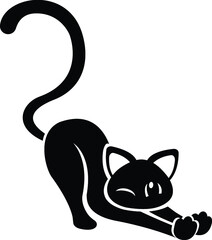 Illustration of a Cat Cartoon Feline Moggy Meow Pet Kitten