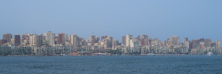 Egypt. Alexandria. View of the city from the sea.