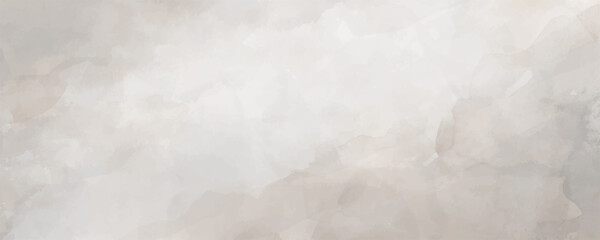 Vector watercolor art background. Old paper. Beige watercolour texture for cards or banner. Pastel color watercolour banner. White background. Brushstrokes and splashes. Painted template for design.