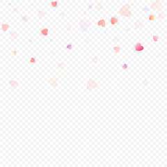 heart love vector confetti frame valentine pink