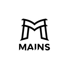 M Logo Design. Abstract Initial M logo vector design. Simple line logo identity