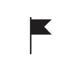 Simple flag icon logo design