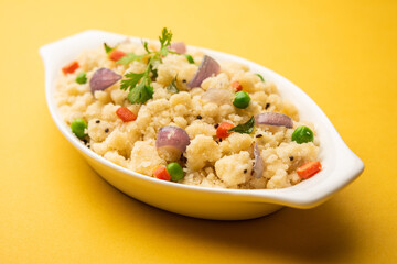 Upma, uppumavu or uppittu indian breakfast recipe