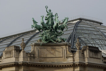 Paris (France). Chariots of the Grand Palais in the city of Paris