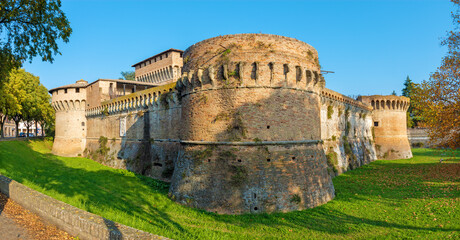 Fototapeta na wymiar Forlí - The castle Rocca di Ravaldino