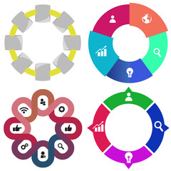 Business infographics. Set of pie chart	