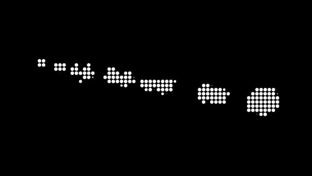 Halftone blots of dots on the alpha channel.