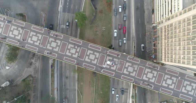 4k 60fps Drone Shots Of Viaduto Do Cha, São Paulo , Brazil